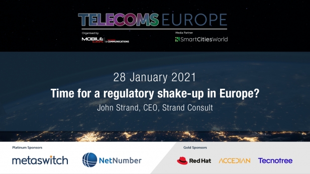 Time for a regulatory shake-up in Europe?
By John Strand, CEO, Strand Consult Telecoms Europe 2021 – Time for a regulatory shake-up in Europe? By John Strand, CEO, Strand Consult