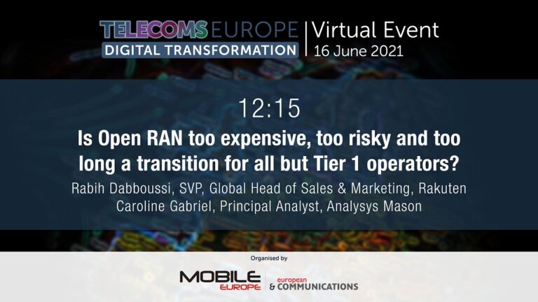 Telecoms Europe Digital Transformation | Open RAN – Rakuten, Analysys Mason