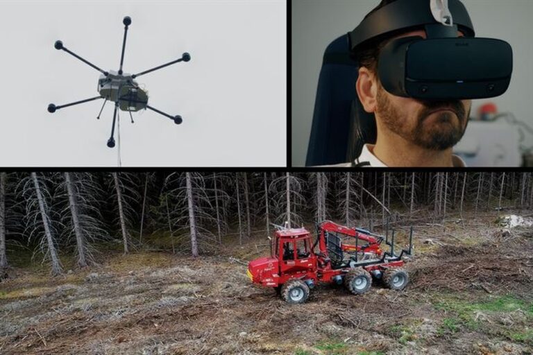 5G on a drone enables remote control of forestry machine in Sweden